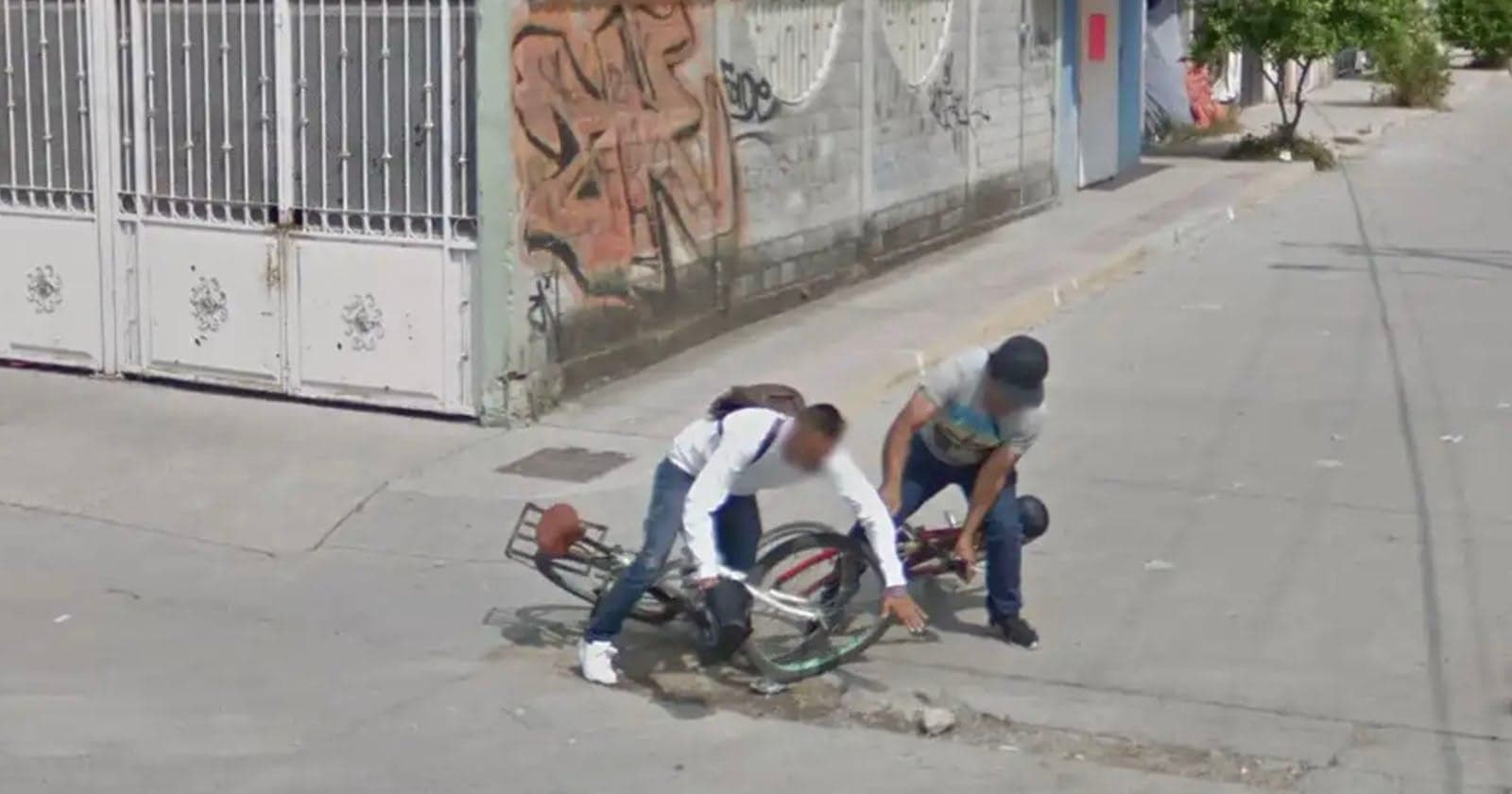Google Street View Captures Unfortunate Bicycle Accident
