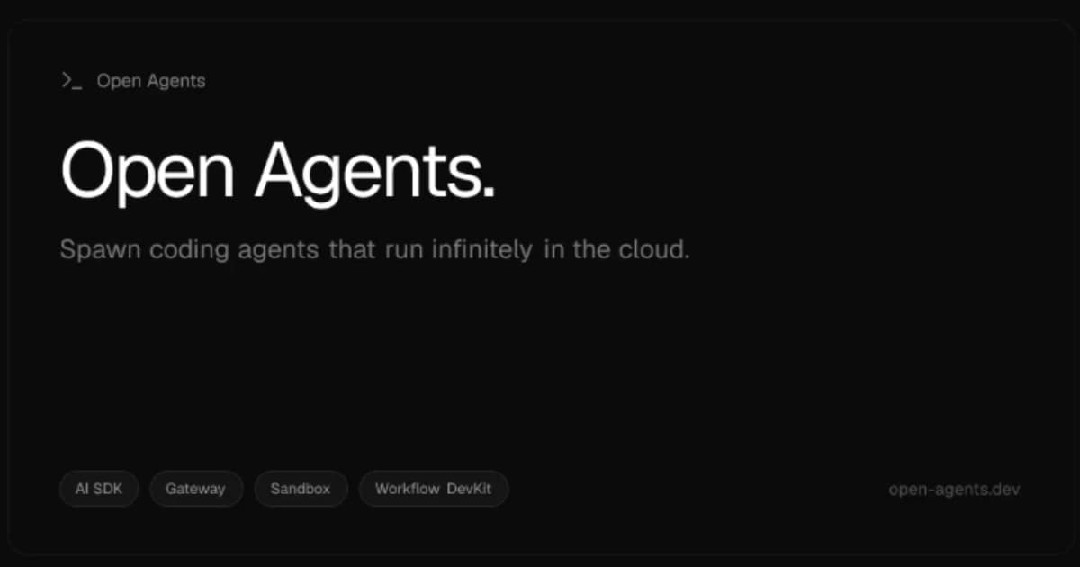 Vercel Releases Open Agents to Support Background AI Coding Workflows