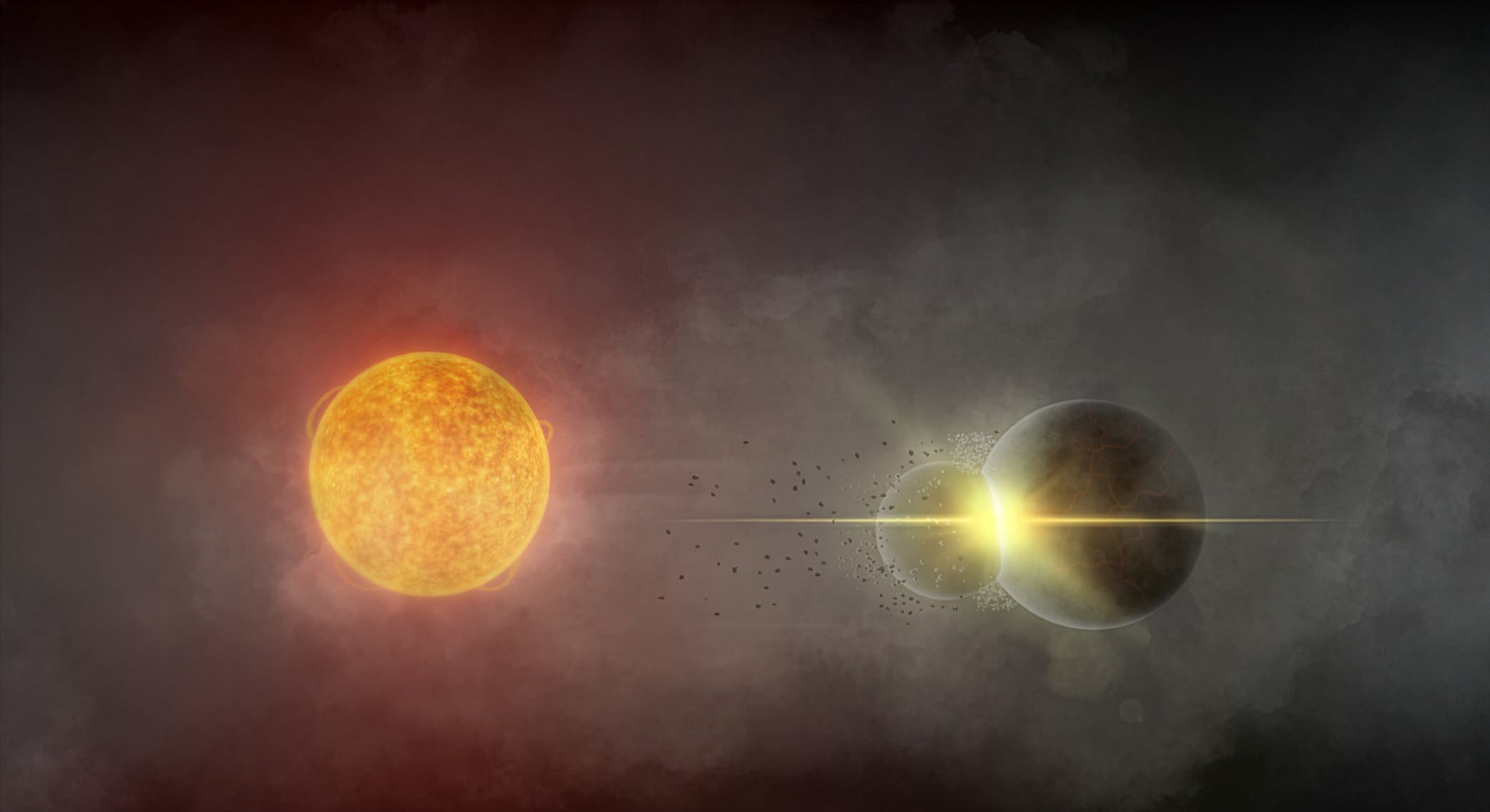 UW astronomers collect rare evidence of two planets colliding