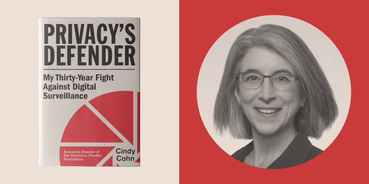 National Book Tour for Cindy Cohn’s Memoir, ‘Privacy’s Defender’
